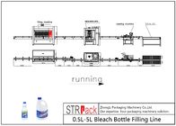 0.5L-5L αντι διαβρωτική γεμίζοντας γραμμή μπουκαλιών χλωρίνης κατάδυσης με την κάλυψη της μηχανής μαρκαρίσματος μηχανών για τη συσκευασία μπουκαλιών χλωρίνης