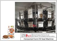 Μηχανή συσκευασίας σακουλών Premade τσαντών Doypack τροφίμων της Pet με την πολυ επικεφαλής μηχανή κλίμακας και ανιχνευτών μετάλλων